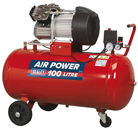 Sealey Sac10030 Compressor 100Ltr V-Twin Direct Drive 3Hp