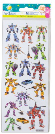 Craft Planet Fun Stickers, Robot Cars, Stickers For Young Crafters Collection, For Posters, Card Making, Scrapbooking, Party Bag Fillers, Sticker Book, Reward Chart Stickers, Invites, Craft