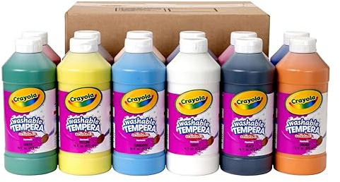 12 Ct 16 oz Artista II Washable Tempera Paint - Assorted Colors