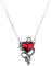 Alchemy Gothic Devil Heart Frauen Halskette silberfarben Hartzinn Gothic