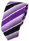 TigerTie - schmale Designer Krawatte in lila violett dunkelblau weiß gestreift