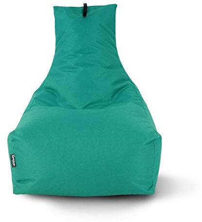 Lounge Sitzsack Liege Beanbag 32 Farben wählbar 90cm(Ø) Rückenlehne Bodenkissen Indoor Outdoor Sitzsäcke Gaming Kinder Bean Bag Erwachsene Riesensitzsack gefüllter Sessel(Türkis)