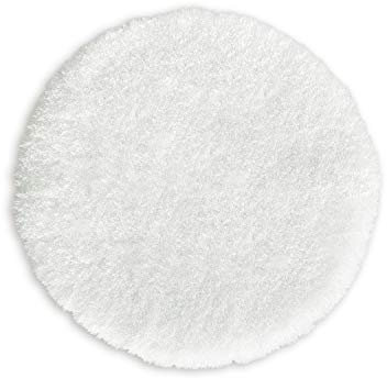 WohnDirect Premium Badematte RUND Einzeln zum Set kombinierbar • Badvorleger Duschmatte • rutschfest & Waschbar • Badteppich, Badezimmerteppich Weiss • ca 56 cm Rund