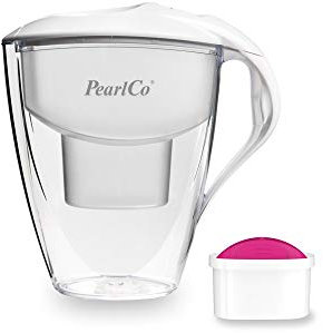 PearlCo Wasserfilter Astra (weiß) - mit 1 AquaMag unimax Magnesium Filterkartusche - passt zu Brita Maxtra