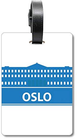Oslo Norwegen Blaues Wahrzeichen Muster Cruise Koffer Bag Tag Tourister Identifikationsetikett