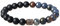 COAI Geschenkideen Unisex Glücksarmband aus Mattem Onyx und Dumortierit mit Buddha Kopf Charm