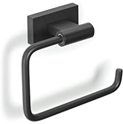 Sagittarius One 140S1-B Wall-Mounted Toilet Roll Holder | Polished SUS304 Stainless Steel | Rustproof Chrome Finish | Durable & Stylish Toilet Paper Holder | Modern Bathroom Essential - Matt Black