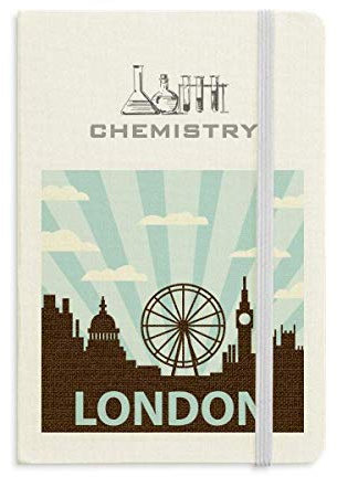 Britain UK London Eye Outline United Kingdom Chestry Notebook Classic Journal Diary A5
