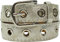 fashionchimp Damengürtel mit XXL-Ösen und Nietenbesatz, Gürtel im Vintage-Look, Jeansgürtel, Breite ca. 3,5cm (Silber, BW90cm - Gesamtlänge 105cm)