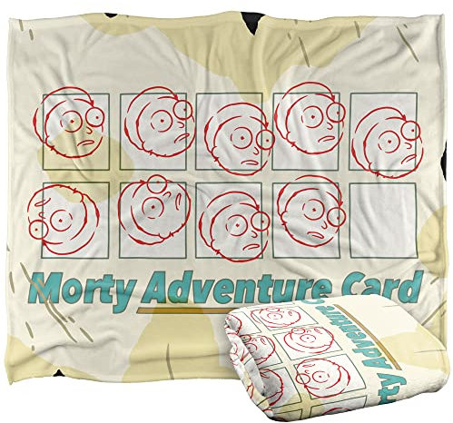 RICK AND MORTY Silky Touch Kuscheldecke, superweich, 152 x 127 cm