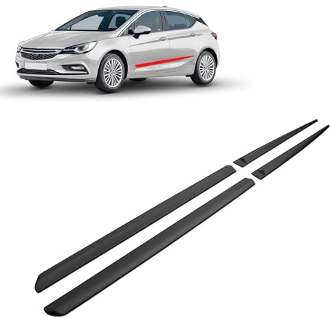 CHROMEMASTER | Schutzleisten für Autotüren Kompatibel mit Opel Astra K Hatchback 2016-2021 | Kunststoff Dekorative Seitenleisten schützen Lack und Fahrzeugtüren vor Kratzer und Beschädigung
