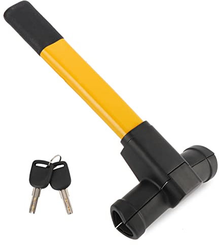 Knpwer Candado retráctil para volante de coche, bloqueo de rueda de volante, inmovilizador, protección antirrobo para coche