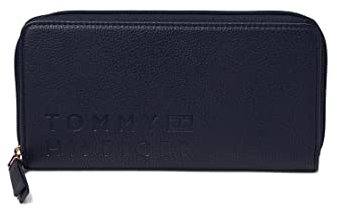 Tommy Hilfiger Bryony Ii Damen Geldbörse mit umlaufendem Reißverschluss, Pebble PVC, Tommy Navy, Einheitsgröße, Bryony II Geldbörse mit umlaufendem Reißverschluss, Kieselstein-PVC