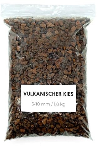 Kies Lavasteine 1,8Kg - Dekosteine - Zierkies - Dekosteine für Vasen - Lavamulch - Lavasteine für Pflanzen - Kieselsteine - Deko Steine Kleine - Ziersteine - Zierkies Bunt - Steine Garten (5-10 mm)