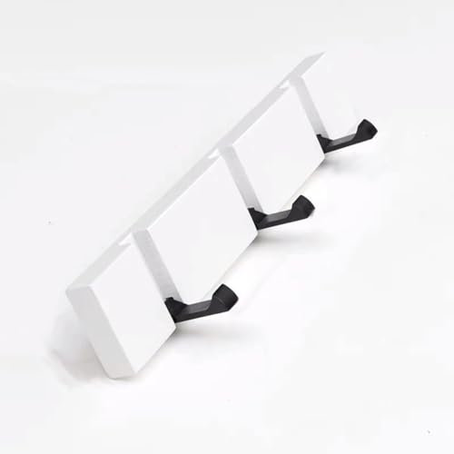 Porte-manteau mural 3 crochets en bois avec crochets métalliques pliables - Porte-manteau moderne et peu encombrant