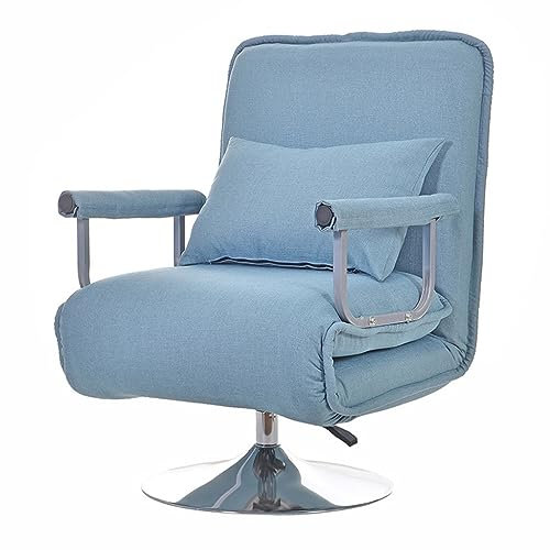 KOSTING Schlafsofa-Schlafsessel for eine Person, gepolsterte Chaiselongue mit abnehmbarem Kissen, 360° drehbarer Schlafsofa-Klappsessel, höhenverstellbarer Sofastuhl, for Home-Office-Schlafzimmer