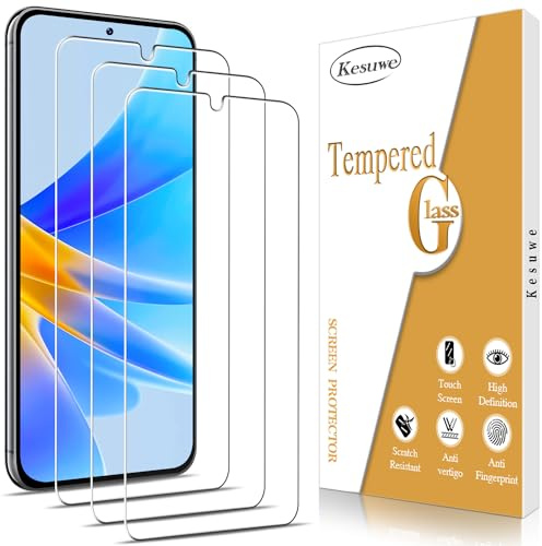 Kesuwe [3 Piezas] Protector Pantalla para Samsung Galaxy S23 FE, Dureza 9H Cristal Templado, Antiarañazos, Antihuellas, Fácil de Instalar, Sin Burbujas