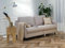 Bestmobilier Cosmos - 3-Sitzer Schlafsofa - tägliche Schlafgelegenheit Matratze 11 cm - aus Stoff Beige
