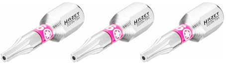 HAZET Bit Sechskant 6,3 (1/4 Zoll) Tamper Resistant TORX Profil 3 Stück T9H - 2223N-T9H/3