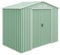 Outsunny Casetta da Giardino Porta Utensili in Lamiera di Acciaio, Capanno da Giardino in Acciaio con Porte Scorrevoli, 213x130x185 cm, Verde Chiaro