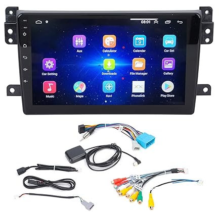 XTevu Navegación GPS para Coche - Radio Estéreo con Reproductor Multimedia de 9 Pulgadas para Android 10, Reemplazo para Suzuki Grand Vitara 2006-2015 (2+32G)