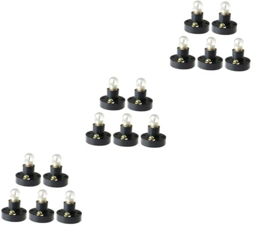 OSALADI 15 Pièces Support De Lampe à Ampoule En Céramique Douille De Culot D'ampoule Support De Lumière D'enseignement De L'électricité Porte-ampoule Tête De Lampe Plastique E10 Prise