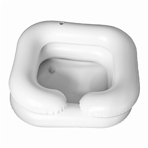POFET Lavabo gonflable portable pour chevet, bassin de lavage des cheveux gonflable portable pour femmes enceintes, handicapées, blessées, Lavabo gonflable portable pour chevet