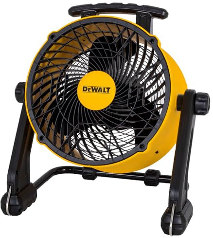DeWalt Heavy Duty 16 Inch Floor Fan, High Speed Fan, Powerful 3 Speed Cooling Drum Fan with 4000 CFM, Tilting Airflow Fan