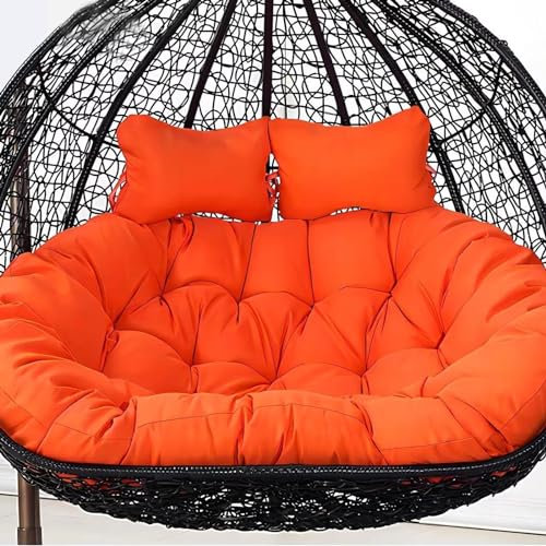 ATLION Washable Egg Chair Cushions Replacement, Double Swing Chair Cushion, Waterproof Thicken Hanging Basket Seat Cushion, Hanging Hammock Chair Cushion 170x120cm/67x47inch(F)