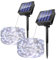 2 Stück Solar Lichterkette Aussen 5M, 50 LED Solarlichterkette Außen Wetterfest, IP65 Wasserdicht, 8 Modi Kupferdraht Lichterkette Solar für Garten, Balkon, Terrasse, Hof, Hochzeit Deko (Kaltweiß)