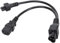 IEC 320 C6-Stecker auf C5 C13-Buchse, Splitter-Adapterkabel, Y-Split-Netzkabel mit PVC-Material für Laptops, Schreibtischlampen, Lautsprecher, LCD-Monitore
