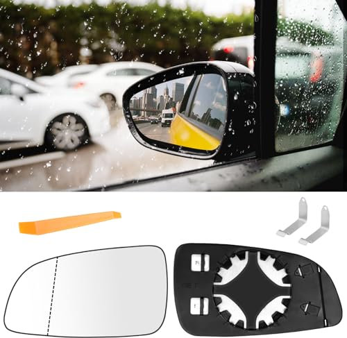 Kigniote Spiegelglas Links für Opel Astra H 2004-2009 Außenspiegel Glas Beheizbar Asphärisch Spiegelglas Links Fahrerseite Spiegelglas Ersatz für Vauxhall Holden Astra H GTC 2004-2009