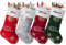 Weihnachtsstrumpf Personalisiert mit Namen 2er Große Stickerei Nikolausstrumpf Personalisierten Weihnachtsstrümpfe Nikolausstiefel Kamin Weihnachtssocken Weihnachten hängende Taschen