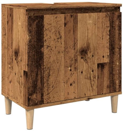vidaXL Mueble de Lavabo Madera de ingeniería Envejecida 58x33x60 cm, Mueble de Lavabo de baño, tocador de baño, Mueble de baño