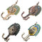 ROYJJ Vintage-Haken, Wandhaken, Handtuchhaken für Badezimmer, Legierung, Kleiderhaken, rostfrei, bunt, Pfau, europäischer Vorhanghaken, Wohnzimmerdekoration, Wandhaken