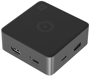 ZAGG 4-Port-Hub USB-C PD, USB-C, USB-A, HDMI, 100W Pass-Through-Ladung, 4K HDMI, Kabelgebundene/Drahtlose Ladung, für Windows, macOS, iPadOS, ChromeOS, Android & USB4-Hostgeräte