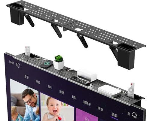 TV Top Screen Shelf, TV Screen Shelf, Top Bracket for Desktop, Computer Screen Stand for Media Boxes, Gaming Console