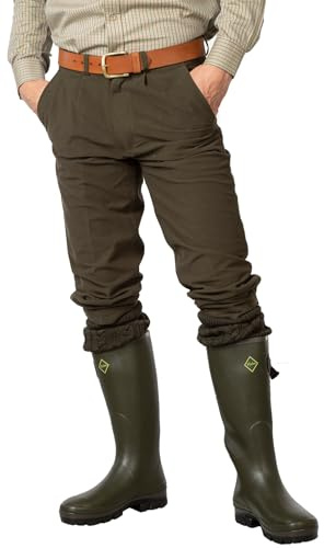 Rydale Men's Waterproof Shooting Breeks, Olive Green, Rustle-Free Hunting Trousers (UK, Numeric, 32, Regular, Short, Dark Olive)