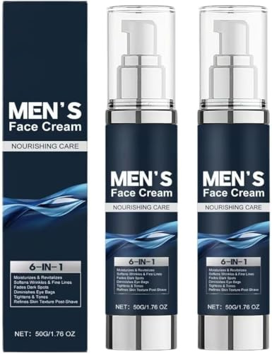 6-in-1 Gesichtscreme für Männer, Anti-Aging-Creme gegen Falten, After-Shave-Lotion, Creme gegen Augenringe und Falten, Hautregeneration