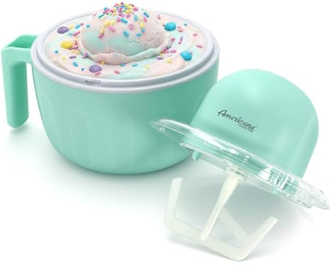 Americana Collection Elite Pint Perfect™ EIM1205MX 1 Pint Ice Cream Maker Freezing Mug, Frozen Yogurt, Sorbet, Gelato Treat, Recipes, Mint
