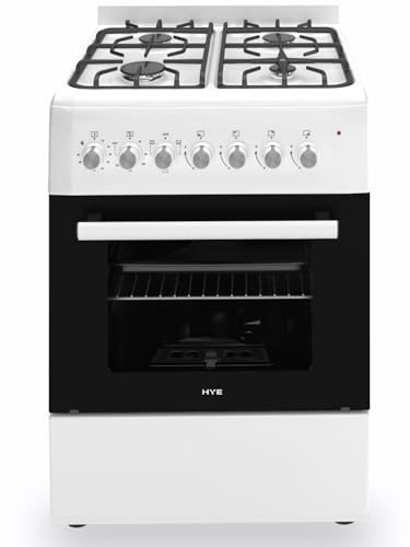 HYE Gas Cooker - 4 Gas Burners, 62L Electric Oven