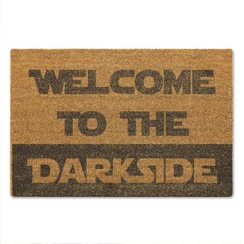 A1 Graphics Ltd Welcome To The Dark Side Space Sci Fi Movie Doormat Humorous Retro Film Style Door Mat, Novelty Home Gift Welcome Mat