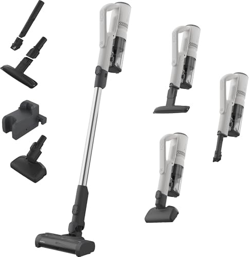 Electrolux Clean 500 Stick Aspirador EP51AH18SW, Aspirador Inalámbrico 2 en 1, hasta 50 min Tiempo de Funcionamiento, Boquilla MultiFloor con LED y Anti-Enredo, Boquilla para Mascotas para Pelo de