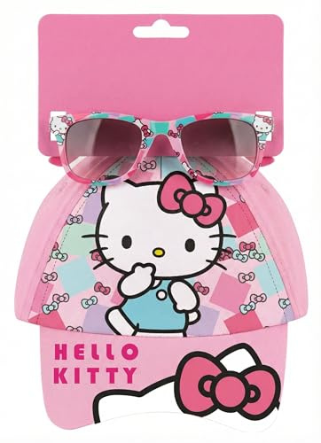 Clondo Ensemble chapeau avec visière et lunettes de soleil pour enfants (3-8 ans) | Kit d'été personnages officiels | Casquette 100 % coton et lunettes protection UV | Idée cadeau, 53