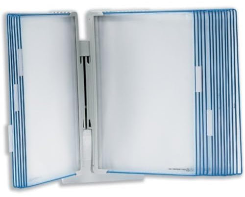 Tarifold Fr 714301-Kit Support Mural Design avec 10 Pochettes A4 PP - cadre couleur Bleu
