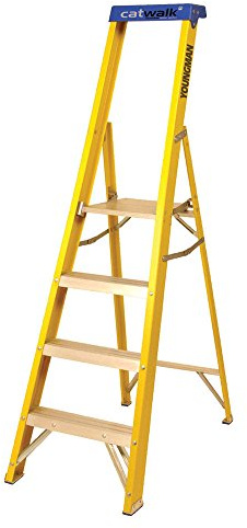 4 Tread Catwalk S400 Fibreglass Platform Step Ladder