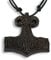 Island Piercings Mjölnir Thors Hammer Anhänger Echte Handarbeit aus Holz inkl. Band PB341