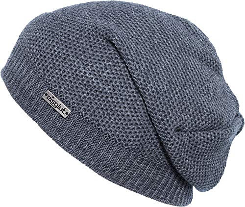 Eisglut Damen Zinal Strickmütze, Grau Mel., Einheitsgröße EU