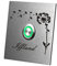 polar-effekt Campanello personalizzato in acciaio inox V2a – 7 x 7 cm con incisione – Pulsante campanello verde – piastra campanello regalo da ingresso [con clip in acciaio inox] motivo: leone