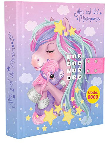 Depesche 10464 Tagebuch mit Code und Sound Ylvi und die Minimoomis, Pastellblau, bunt